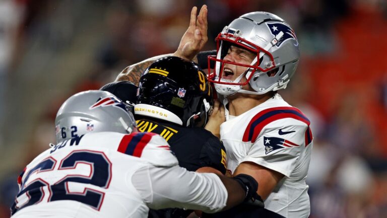 patriots rookies step up to protect drake maye, reinforcing the offensive line and scheme to keep the rookie qb upright and the offense on track in 2024.